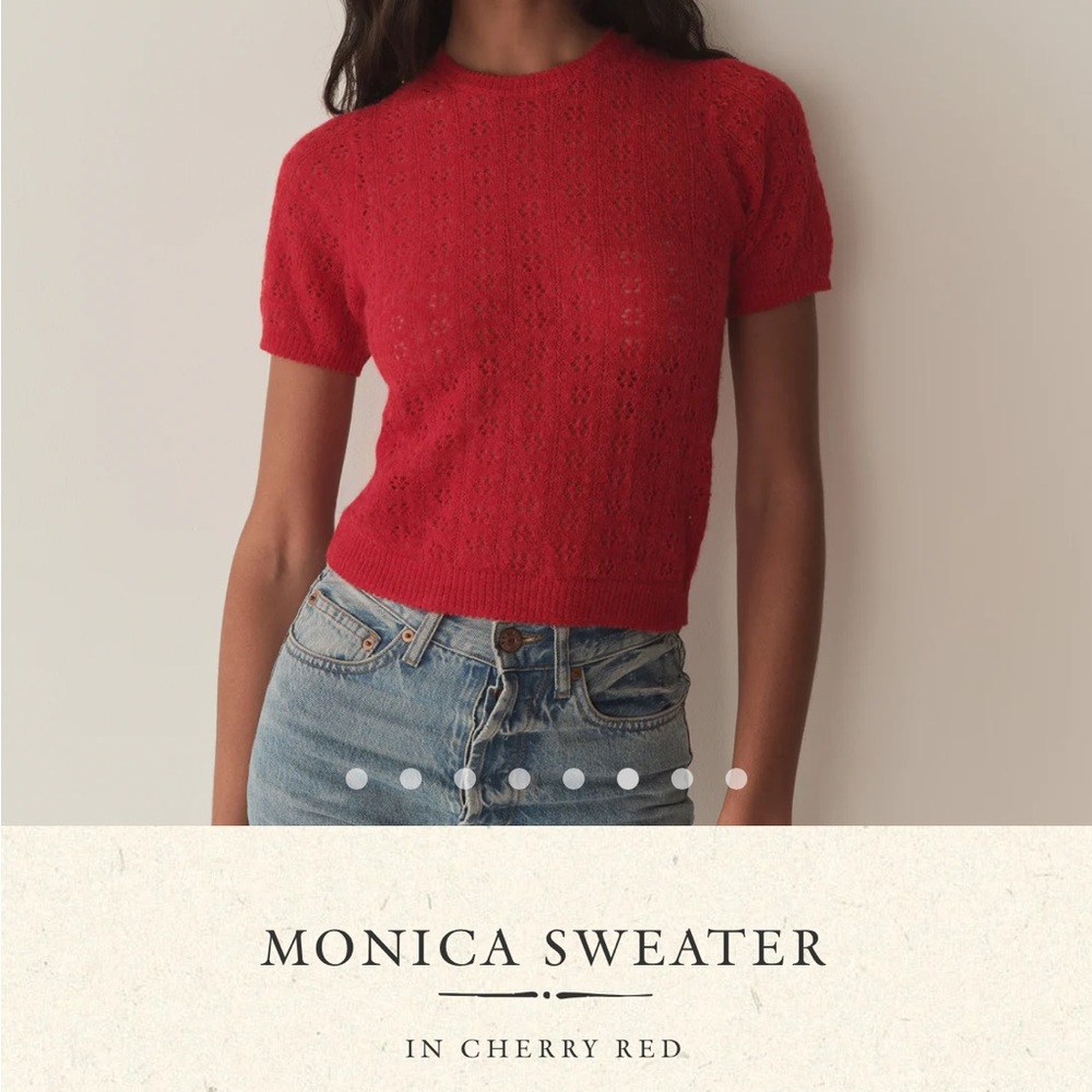 DOEN CASHMERE Sweater in Cherry Red NWT!!